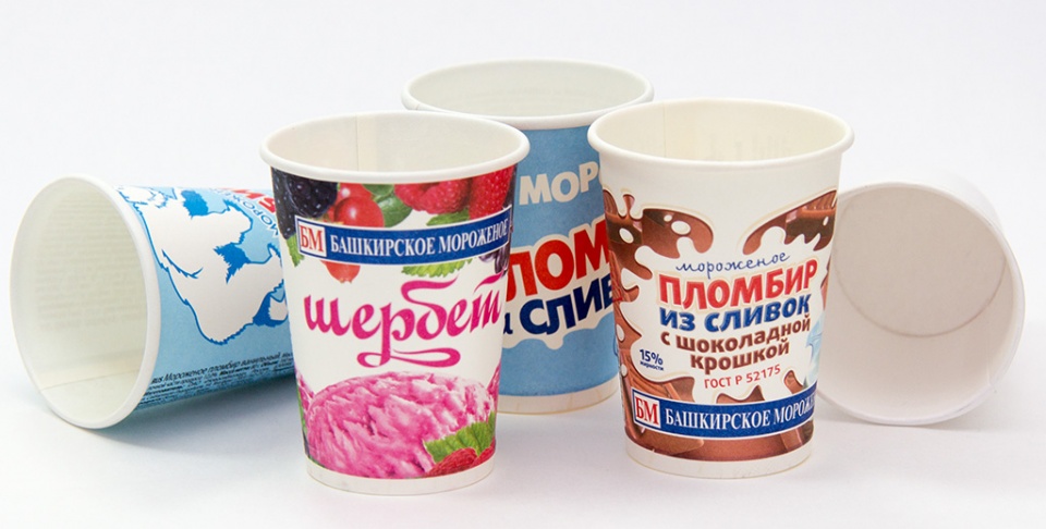 Бумажные стаканы для упаковки мороженого Papperskopp